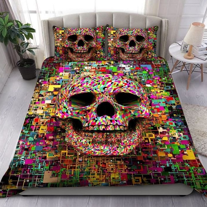 SKULL BEDDING SET 10 - Home Decor, Apparel and Accessories, Print on Demand