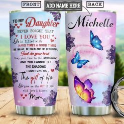 To My Daughter Personalized HHC1112014 Stainless Steel Tumbler-OwlsTeam
