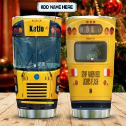 School Bus Head Personalized KD2 - Stainless Steel Tumbler-OwlsTeam - TUM201NGA100921