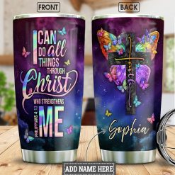 Faith Butterfly Personalized NNR2101007Z Stainless Steel Tumbler-OwlsTeam