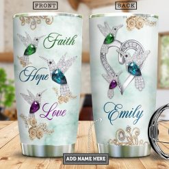 Hummingbird Faith Personalized PYR3001008Z Stainless Steel Tumbler-OwlsTeam