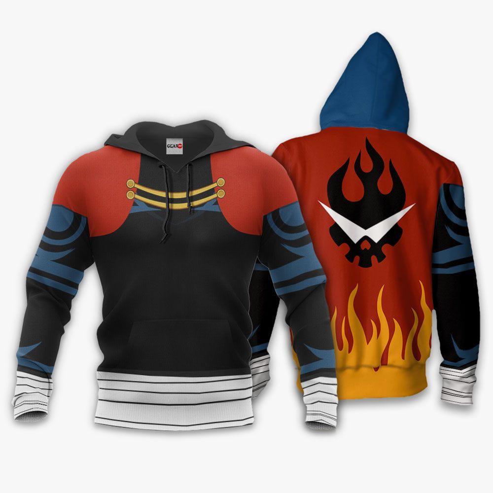 Gurren Lagann Kamina Uniform Hoodie Custom Tengen Toppa Anime Merch Home Decor, Apparel and