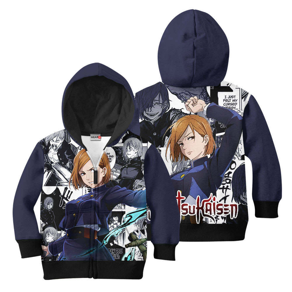 Jujutsu Kaisen Nobara Kugisaki Kids Hoodie Custom Anime Merch Clothes
