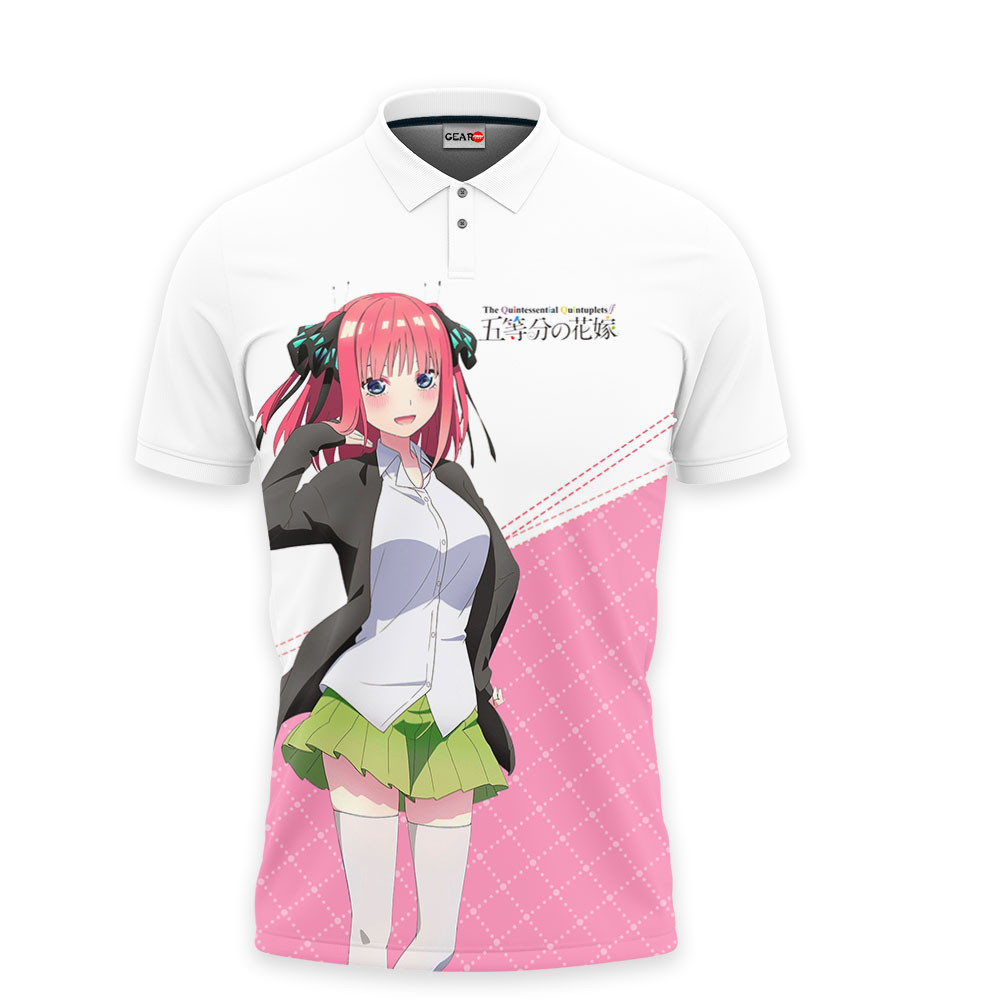 Nino Nakano Polo Shirts The Quintessential Quintuplets Custom Anime