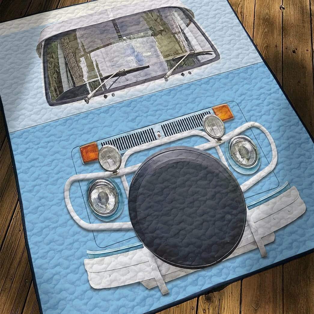 OwlsTeam3D Classic Retro Campervan Custom Quilt Home Decor, Apparel
