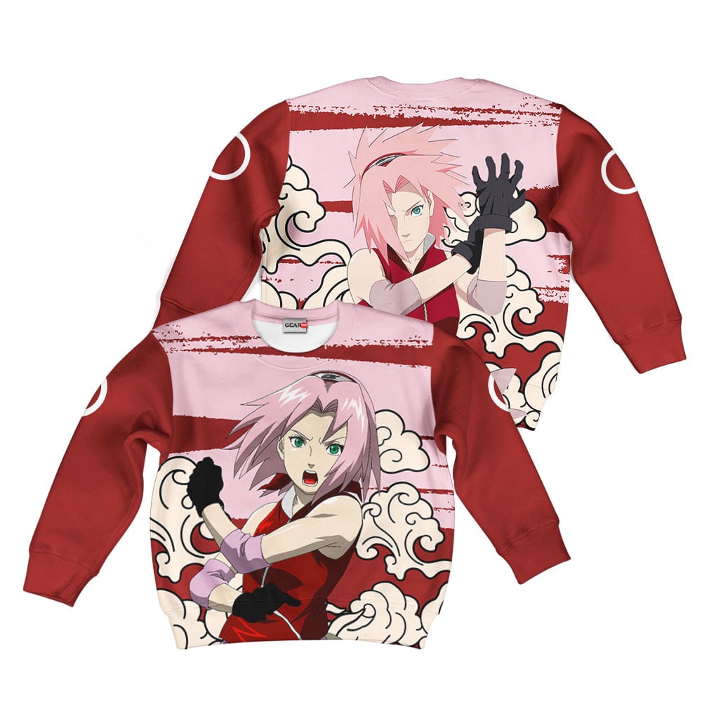 Sakura Haruno Kids Hoodie Custom Anime Merch Clothes - Home Decor ...