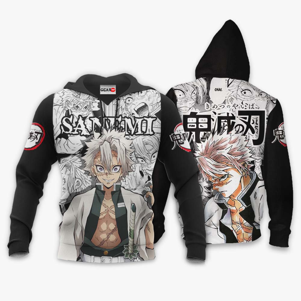 Sanemi Shinazugawa Hoodie Custom Kimetsu Anime Manga Style - Home Decor ...